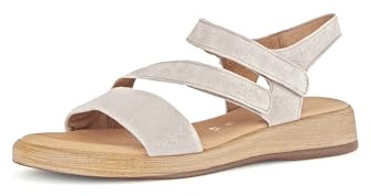 Gabor Damen Sandaletten, Frauen Sandalen,Moderate Mehrweite (G),Sommerschuhe,Freizeitschuhe,offene Schuhe,Muschel (S.Holz),39 EU / 6 UK