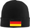xinchenxin Beanie-Mütze mit Deutschland-Flagge, Strickmütze, Wärme, für Herren und Damen, Schwarz , Einheitsgröße