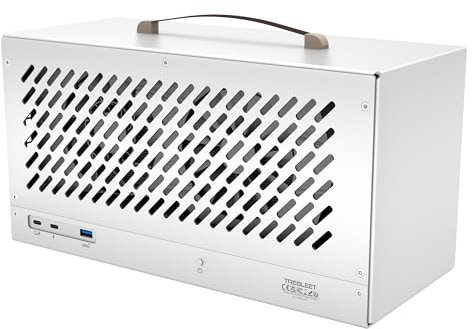 Compact eGPU Enclosure Compatible with Thunderbolt 3/4 USB4 40Gbps External GPU Dock Station with 600W PSU, Full Aluminum Chassis, NVIDIA/AMD PCIe Support, PD 85W Charging Support, Daisy Chain