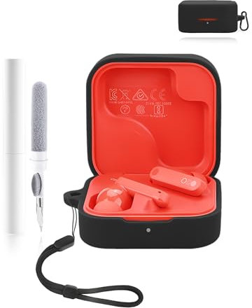 Silicone Protective Case for CMF by Nothing Buds Pro 2 Earbuds - Durable and Eco-Friendly Bluetooth Earphone Cover with Precise Holes - Black