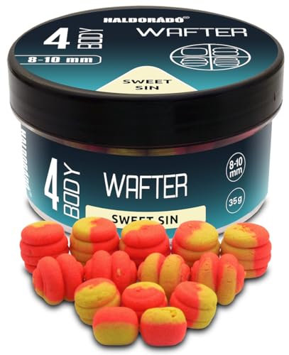 Haldorado 4 Body Wafter Karpfenangeln, 4 verschiedene Köderformen, 8–10 mm, Methode oder traditionelle Angel-Sweet Sin