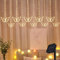 Lichtervorhang Innen, 3Meter Schmetterlings Vorhang Lichterketten USB 8 Modi LED Lichterkette mit 10 Haken Fernbedienung Timer Verstellbare Helligkeit für Party Innen und außen Deko (Solar)