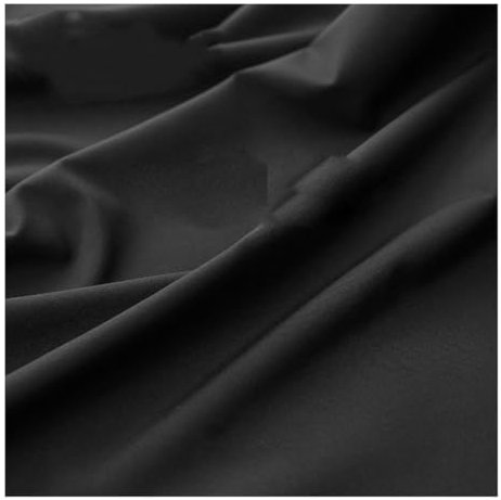 AMateschitz Einfarbig Seidenstoff Stretch Satinstoff mit rutschfestem Futter Maulbeerseiden Seide Futterstoff Chiffon Stoff 150 cm Breit Meterware Verkauft Für Nähen Kleider Pyjama Schwarz 3M