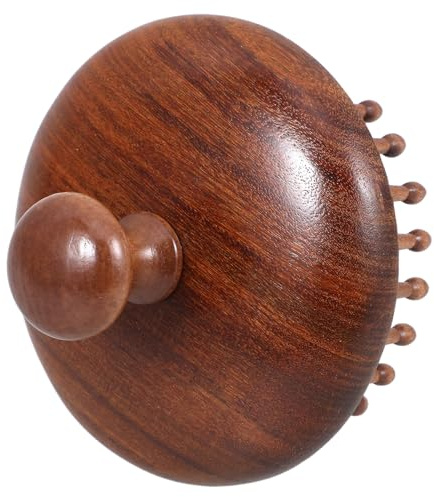 SOPOTUTU Holzmassagekamm Für Kopfhaut Runder Holz-kopfhaut-massagekamm -haar-massagegerät Ergonomischer Kamm Für Haare -stylingkamm Für Kopf Handmassagekamm Für e