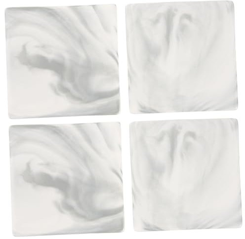 Yardenfun 4 Pièces sous Verres Céramique Marbrés Lot de Coasters Dérapants Décoratifs pour Tasses Isolation Thermique et Design Moderne Accessoires de Table Élégants pour Maison Bureau