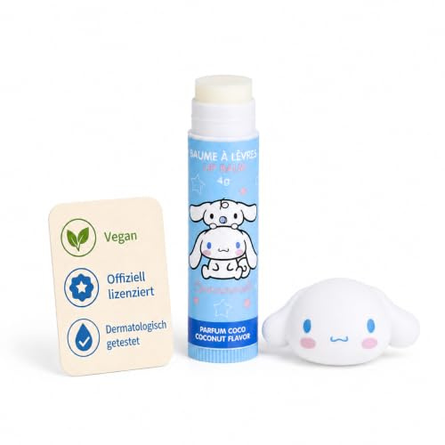 Cinnamoroll Lip Balm 4g – Jelly Blush Stick für Lippen – Vegan & Dermatologisch Getestet – Feuchtigkeitsspendender Lippenbalsam für Kinder, Teenager & Erwachsene – Kokos Geschmack
