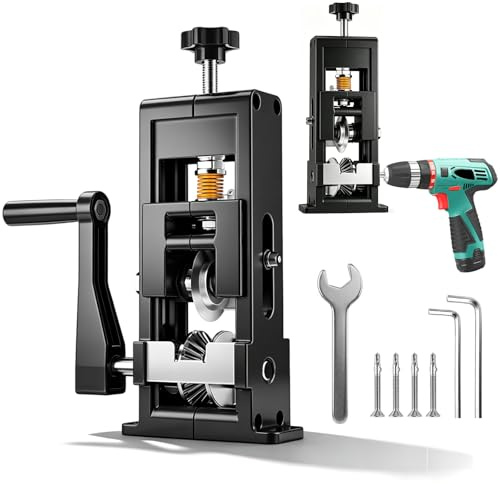 Cable Peeler Manual Cable Stripper with 6 Channels and 5 Blades for Drill & Hand Crank, for 3-17 mm Cable, Cable Peeler Cable Stripper (Wire Stripper Machine)