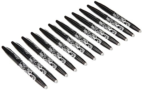 Pilot Frixion Tintenroller (radierbar) 12 Stück schwarz