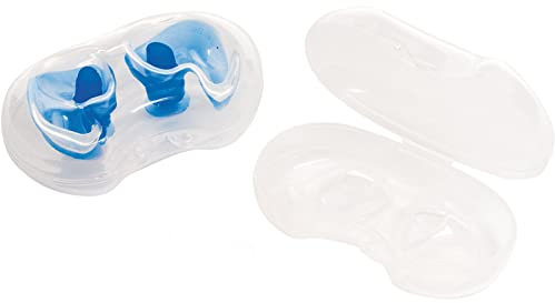 TYR Molded Ear Plugs Bouchon d'oreille de Natation en Silicone, Blue