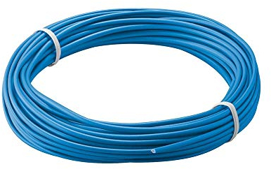 Goobay 55039 Kupferlitze 1adrig isoliert / Kupferkabel mehrdrähtig / Klingeldraht Aderleitung 18 x 0,1mm / Litze Kabel AWG 26 / Kabellitze Blau 10m