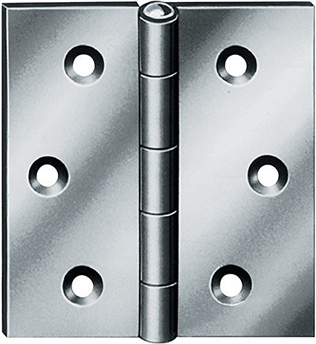 August Vormann, Innenausbau Scharnier, käntig Edelstahl, 70 x 70 x 1.25 mm, Matt, 48535, 10 Stück
