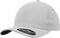 Flexfit Delta Baseball Cap, Unisex Basecap aus Polyester für Damen und Herren, ohne Naht, wasserabweisend, silver, S/M