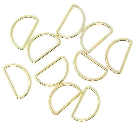 BIG-SAM 10 Metallschieber od. D-Ringe 30mm Innendurchmesser in der Farbe: Silberfarben, Goldfarben, Altmessing, Altsilber, Altkupfer oder Brüniert (Gold, D-Ring)