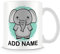 MUGGZ Elephant Mug - Personalised Cup with Name - Gift for Kids – Custom Funny Coffee Mug – Unique Gift for Friends & Family