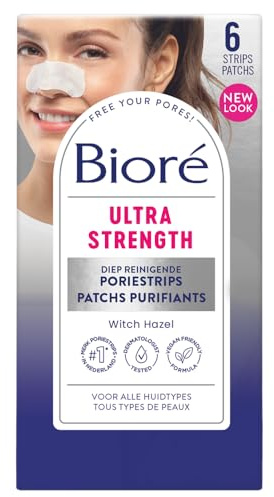 Bioré Ultra Deep Cleansing Pore Strips Hamamelis- und Teebaumöl, 6 Streifen