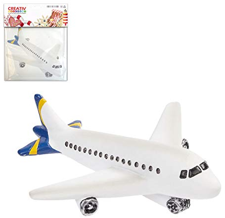 CREATIV DISCOUNT Miniatur Flugzeug, ca. 10cm, weiß