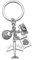 JOVIVI Mens Keychain Silver Plane/Passport/Camera/Earth/Travelling Charm Key Chain Ring DIY Accessories Car Keyring for Women Gifts