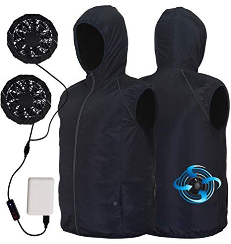 BESPORTBLE Fan Cooling Vest Reflective Men's Summer Wear 3 Speed Hour Battery Comfortable Fit