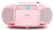 MEDION E66476 Stereo Sound System (Boombox, CD-Player, MP3, Kassette, tragbarer Kassettenspieler für Kinder, UKW Radio, AUX, Kopfhörer, Netz & Batterie) Pink