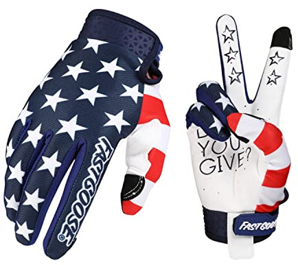 EXCEREY Star Cycling Gloves Mountain Bike Gloves for Outdoor Sports, Driving, Climbing for Men & Women (Blue, Size M)