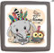TheSmartGuard Folie passend für die Toniebox | Schutzfolie Sticker | individuell anpassbar | Kleiner Baby Elefant mit Eule Verkleidet als Indianer mit Name personalisiert | Handschrift