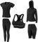 JULY'S SONG Yoga Kleidung Anzug 5er-Set Trainingsanzug Laufbekleidung Gym Fitness Kleidung