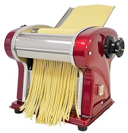 SHILINTONG Electric Pasta Maker Household Noodle Making Dough Pressing Machine Built-in 2.5mm Cutter 135W 5Kg/H Output for Commercial Home Use