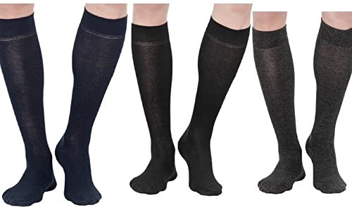 Infinity 9 o 6 paia Calze Lunghe Uomo Cotone Filo di Scozia Elasticizzato (Assortite 6 Paia, 43/46)