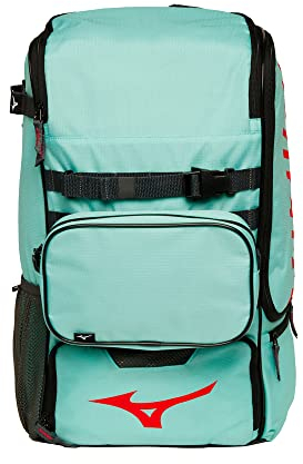 Mizuno Unisex-Erwachsene Utility Rucksack, Blau/Koralle