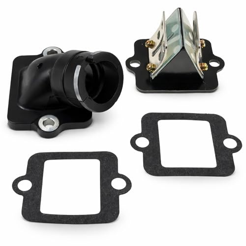 2EXTREME kit d'admission compatible avec Piaggio NRG, TPH, Zip, à membrane | Lot raccord aspiration, bloc de clapets, deux joints; codes comparatifs 82775R, 1A008824; prise 23 et passage 21 millimètres