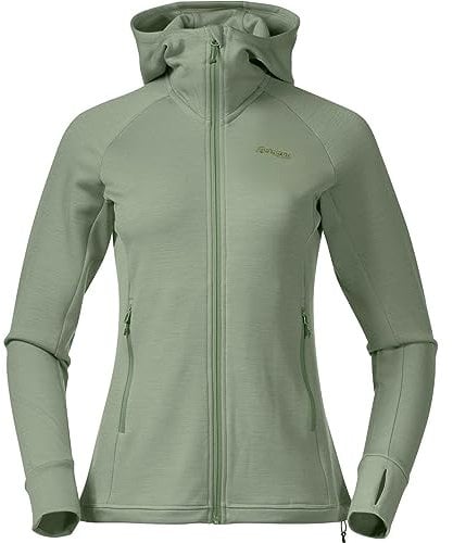 Bergans Ulstein Kapuzenjacke aus Wolle Damen grün