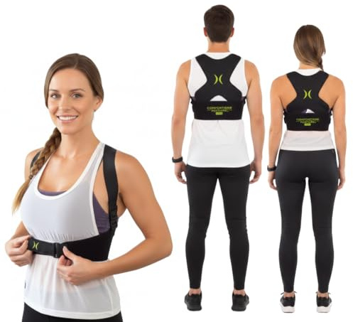 BEST DIRECT Comfortisse Posture PRO Rückenstützgürtel – Unisex, Hanffasern, Haltungskorrektur, lindert Nacken- & Rückenschmerzen, verstellbare Träger, gerade Schultern