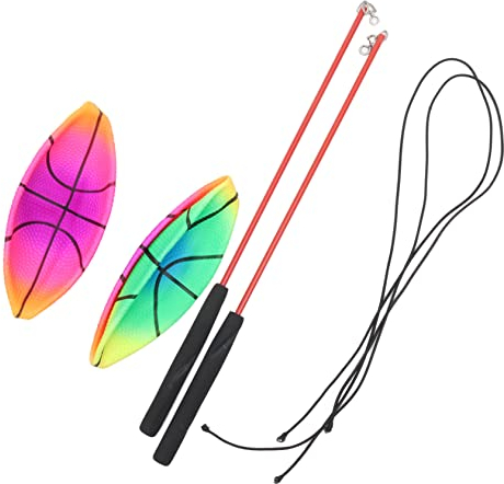 FELTECHELECTR Spielzeuge 1 Paar Gymnastikball Bälle Springen Vom Handgelenk Zurück Hüpfball Werfen Basketball-Bungee-Ball Small Bouncy Ball Rückgabe Von Balln Elastisch PVC Fitness Baseball