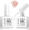 5-in-1 Builder stärkendes Gel 15ml, 2-Pack Builder Gel für Nägel, Aufbaugel für Nägel, UV/LED-Nagellack für Nagelverlängerungen, Verlängerungen, Nagelkunst, Aufkleber, Aufbaugel FüR GelnäGel (Clear)
