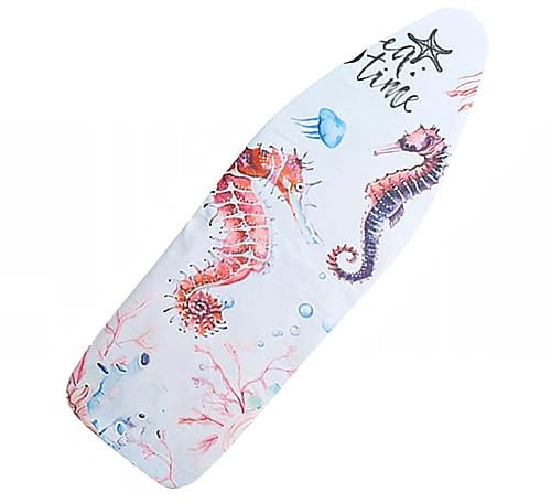 Housse de Table à Repasser 122 x 38 cm Housse de Planche à Repasser, faciles à Utiliser, résistantes aux brûlures et aux Taches (Color : Seahorses)