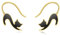 Katze Ohrringe Ohrstecker für Damen Silber 925 Schwarz Onyx Katze Ohrstecker Gold überzogene Pull Through Schmuck Geschenke für Damen Mädchen