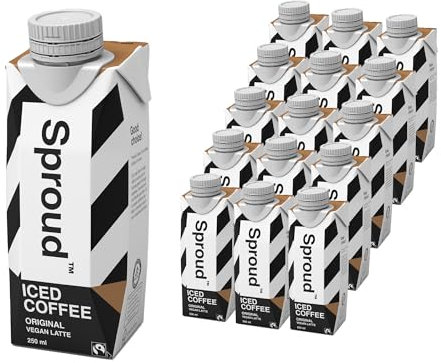 SPROUD Original Latte - Fairtrade Iced Coffee and plant-based milk, low sugar, low carb, high protein made with pea protein (15 x 250ml)