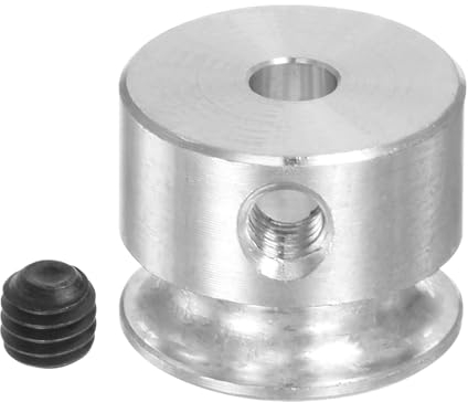 QUARKZMAN V-Typ Riemenscheibe 3mm Bohrung 12mm Außendurchmesser Einzelrille Aluminiumlegierung für 3MM PU Rundriemen Motorwelle Bohrmaschine