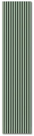 KAISER plastic® Akustikpaneele | Farbe: Pastellgrün | Wandpaneele in verschiedenen Formaten | Lamellenwand in Pastellfarbe | moderne Wandverkleidung (240 x 60 cm - 4 Stk.)