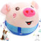 Audasi Active Moving Pet Plush Toy Interactive Dog Toys for Boredom Bouncing Piggy Dog Toy Shaking Talking Dog Ball for Dogs Cats Pets Washable Cartoon Pig Squeaky Plush Dog Toy