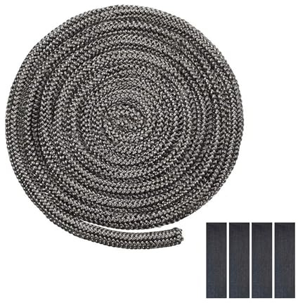 Kingsea Kamindichtung 14mm×2.5m,Dichtschnur für Kaminofen,Kamin Dichtband Selbstklebend mit 4 Hochtemperaturanschlüssen