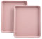 Toaster Oven Pans Set of 2, Shinsin 11-Inch Nonstick Baking Sheet Pans and Trays, 1/8 Thicker Replacement Small Baking Tray Accessories for Cookie, Non Toxic and Easy Clean and Diswasher Safe, Pink