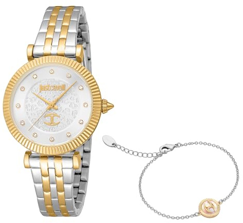 Just Cavalli Femmes Analogique Quartz Montre Avec Bracelet en Acier Inoxydable JC1L266M0055