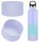 Linkidea Wasserflaschen-Schutzhülle, kompatibel mit Hydro Flask Wide Mouth Flex Cap/Strohdeckel/Chug Cap 32oz/40oz, Silikon-Flaschenbodenschutz, Flaschenstoßstange (2 Stück) (Nebel)