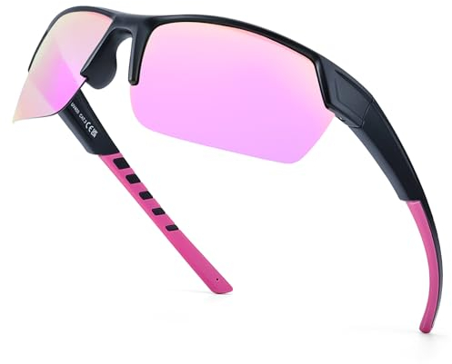 LVIOE Sportbrille für Damen, Polarisiert mit Wrap-Around-Design und UV400 Schutz für Laufen, Radfahren, Wandern