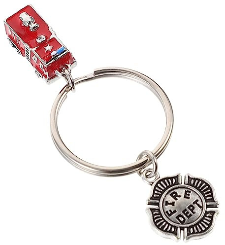 WOFASHPURET Feuerwehrmann Schlüsselanhänger Metall Praktisches Schlüsselring Ornament Für Feuerwehrfreunde Dekorativ Und Funktional Für Taschen Und Schlüsselbunde