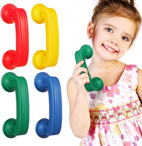 Tofficu 16 Téléphones Chuchotés Colorés pour Enfants Jouet Téléphone Jouet De Lecture avec Retour Auditif pour Classe Maison Et Jeux D’Imitation