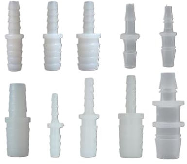 MEXEWORD 5 Pezzi 3 mm 4 mm 5 mm 6 mm 8 mm 9 mm 10 mm 11 mm 12 mm Tubo Flessibile Raccordo connettore in plastica a Due Vie Riduttore for Acquario(3-5mm)