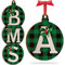 Christmas Initial Ornament for Christmas Tree Decorations - 12x10cm - Xmas Wooden Hanging Baubles - Xma Family Tree Gifts C2 (Initial #A)