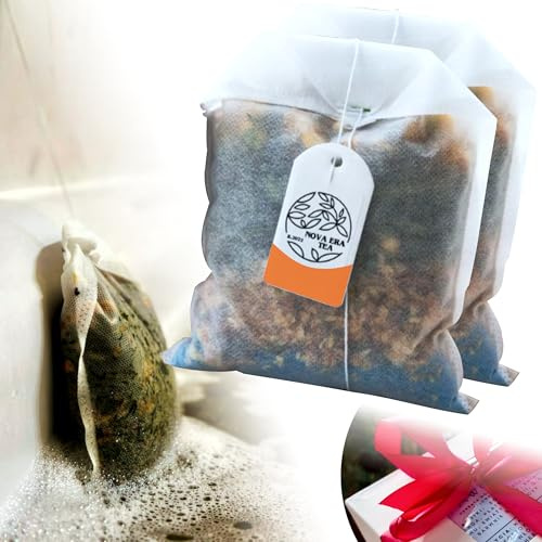 NOVA ERA TEA Natürlicher Handgefertigt Bade-Tee | Aromatherapie, natürlichen Inhaltsstoffen | Himalayasalz, ätherischen Ölen, Kräutern – Hautpflege, Entspannung, Wellness-Bad (Detox)